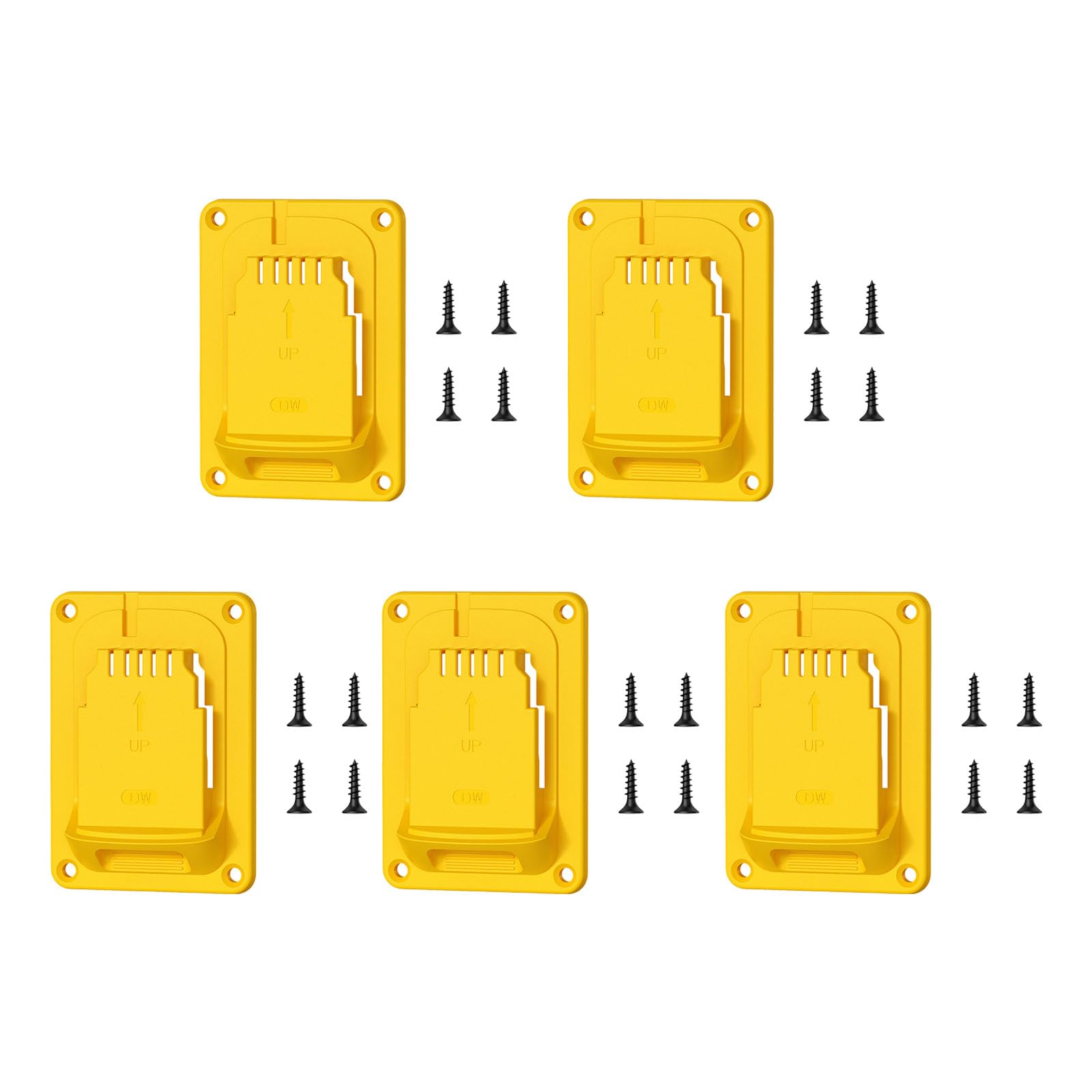 Laikoutd 5Pcs / Pack Abs Wall Mount Holder For 18V Batteries Workshop And Garages Efficient Workshop Management Systems Abs Wall Mounted Holder Stand Base Vertical Hanging Rack