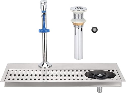 Miniatura 6 de Enjuagadora de jarra, lavadora comercial de acero inoxidable G1/2, barra de boquilla multiángulo, enjuague de limpieza de vidrio con grifo de