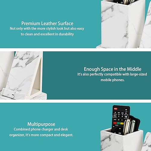 Miniatura 14 de Cargador inalámbrico con organizador de escritorio, estación de carga inalámbrica para iPhone 13/13 Pro Max/13 Pro/12 Series/11/XS Max/XR/X/8Plus/SE