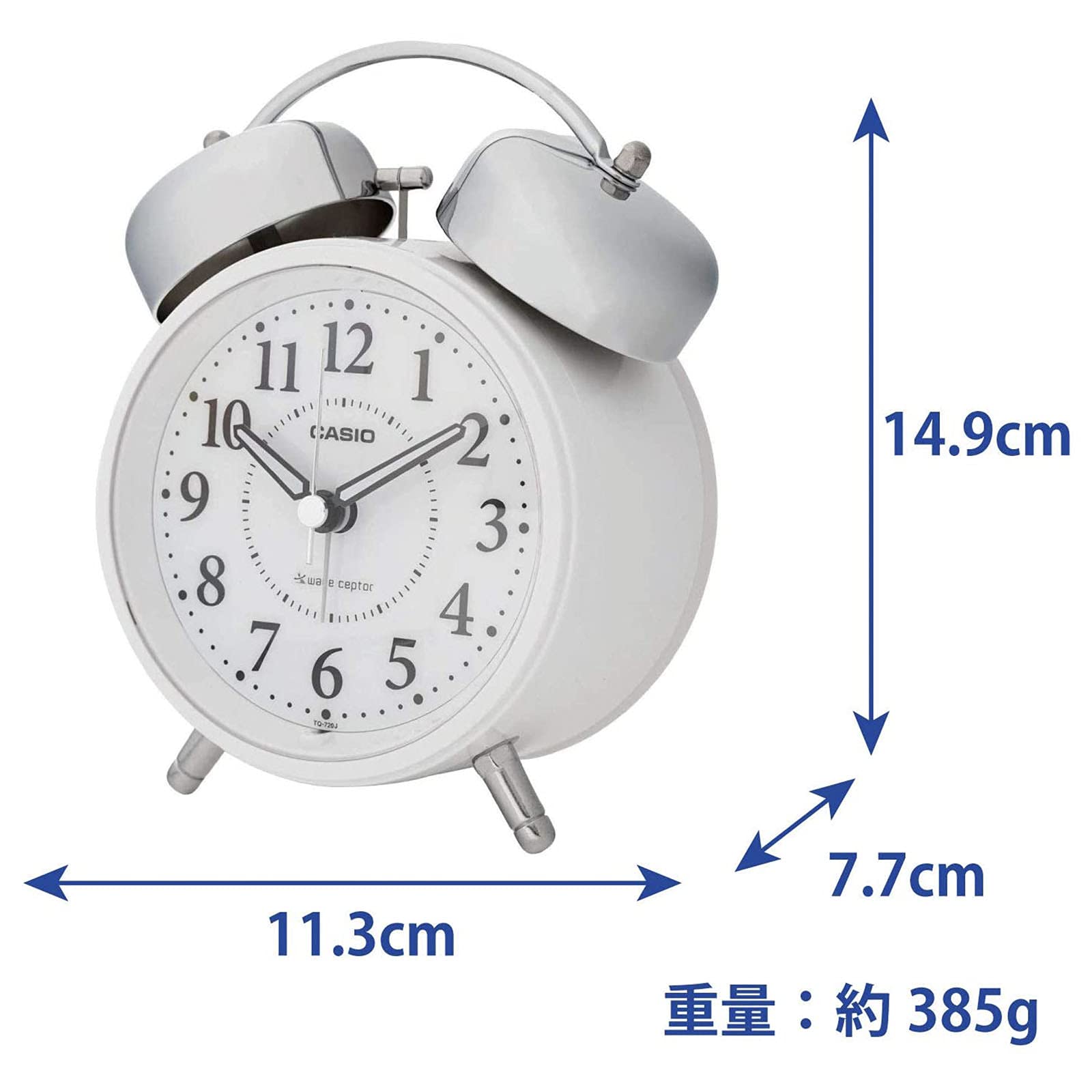 Amazon.co.jp: CASIO(カシオ) 目覚まし時計 大音量 電波 ホワイト