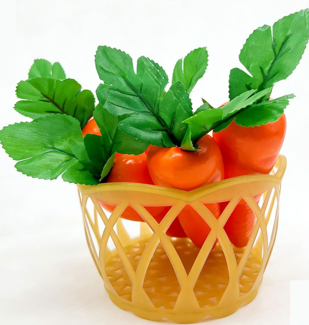 Art&Beauty 5Pcs Artificial Carrots Simulation Carrots Fake Carrot Realistic Vegetables for Home Kitchen Farm Party Table DIY Crafts Decorations