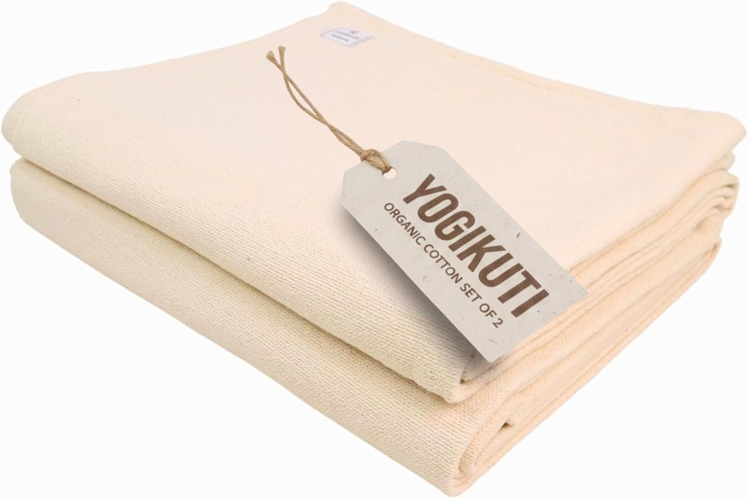 Yogikuti Iyengar Cotton Yoga Blanket Set of Two – Thick Handwoven Yoga Blankets for Restorative Yoga, Meditation & Pranayama – Premium Cotton Yoga Blanket for Support & Comfort in Pranayama