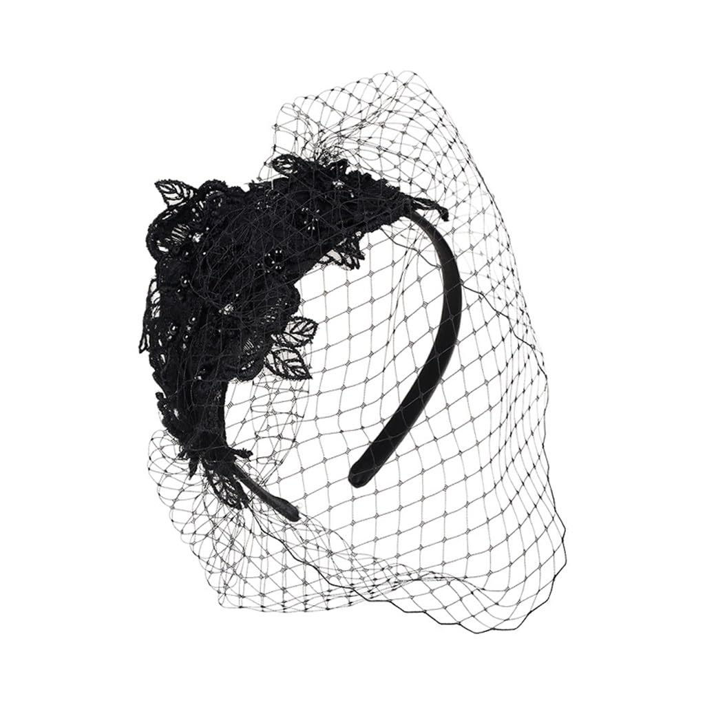 Chapeaux de banquet petit chapeau haut de forme maille pour coiffure de soirée festive