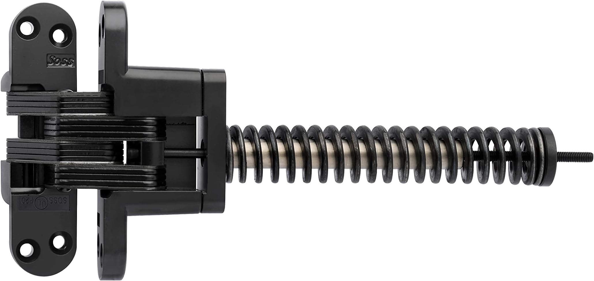 SOSS 218IC Zinc Invisible Closer for 1.75" Doors, Black E-Coat Exterior Finish, 10 x 1.5 inches (218ICUS19)
