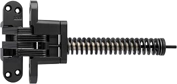 SOSS 218IC Zinc Invisible Closer for 1.75" Doors, Black E-Coat Exterior Finish, #10 x 1.5 inches 218ICUS19