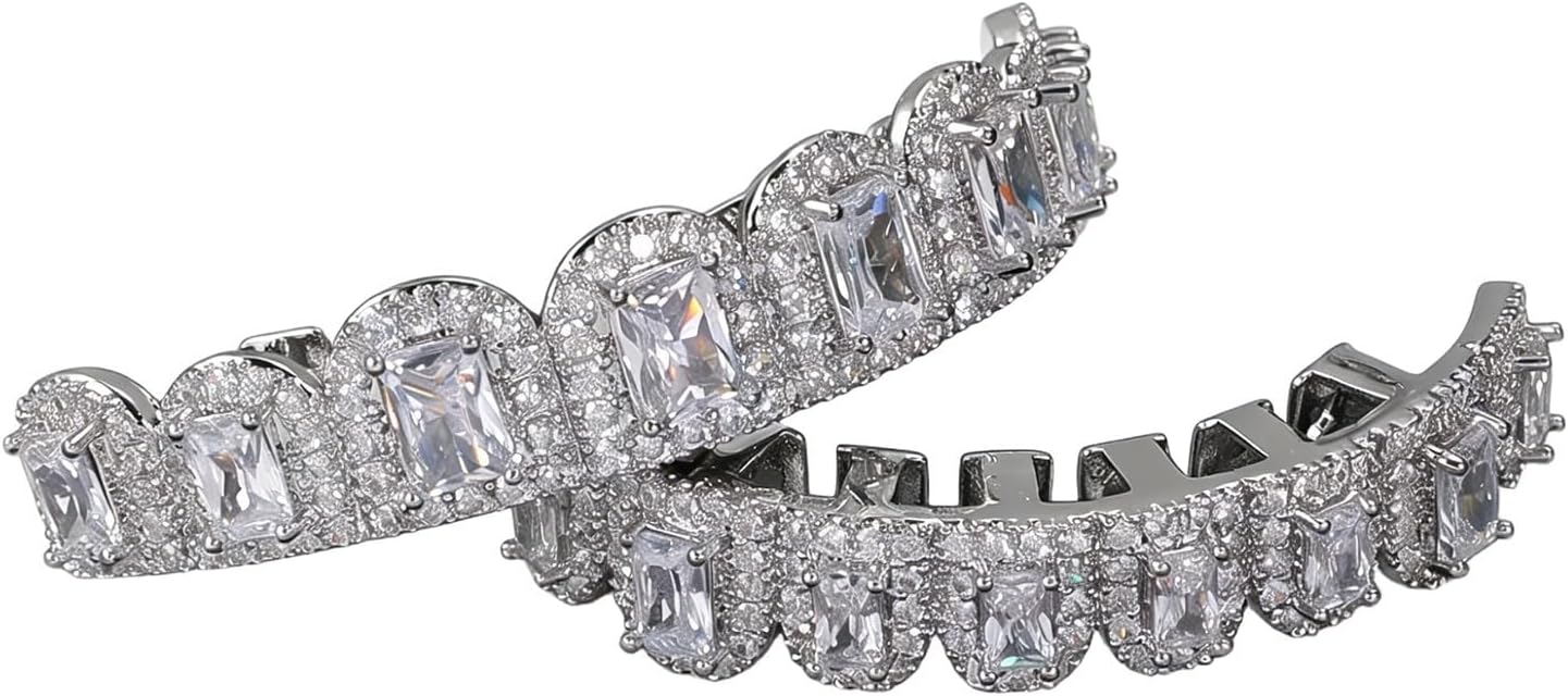 Grillz Hip-Hop Rainbow zircon para dientes, unisex