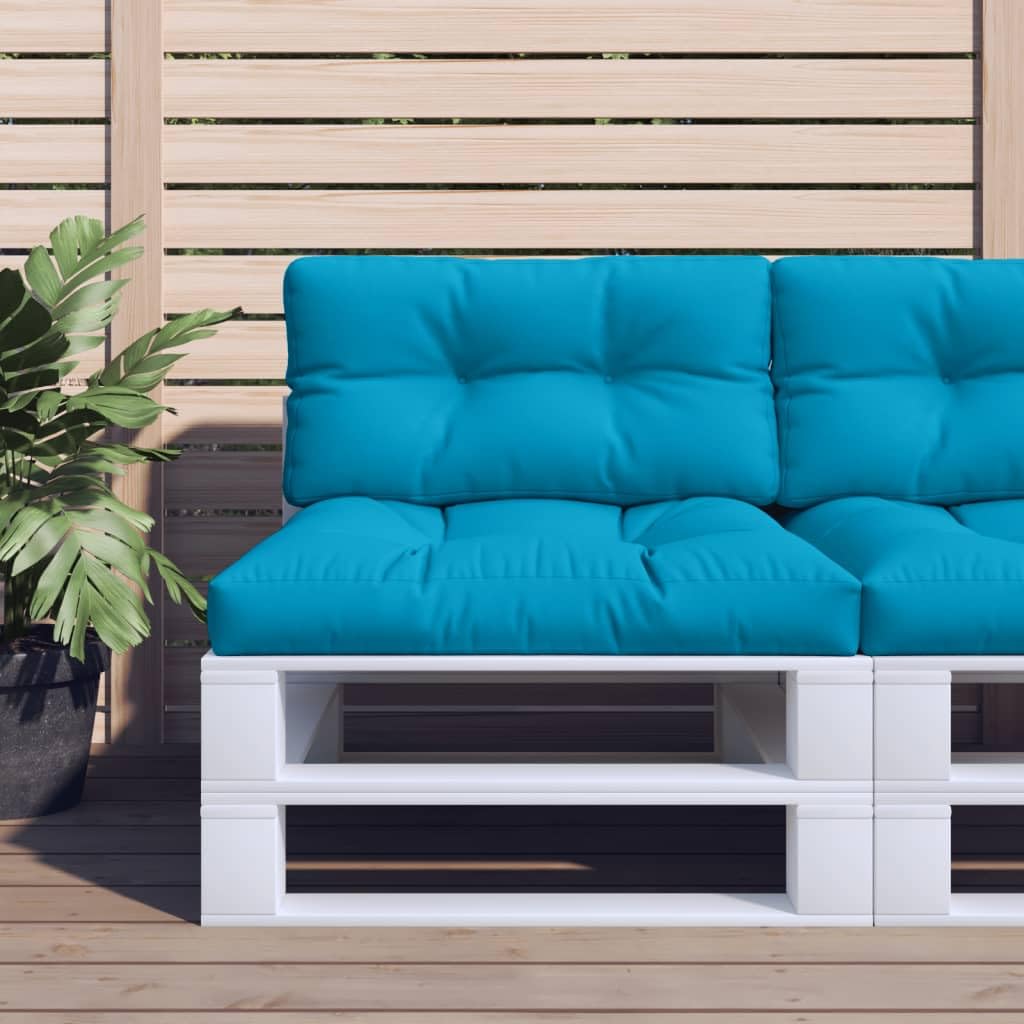 Cojín para sofá de palets con tela premium de alto grosor azul