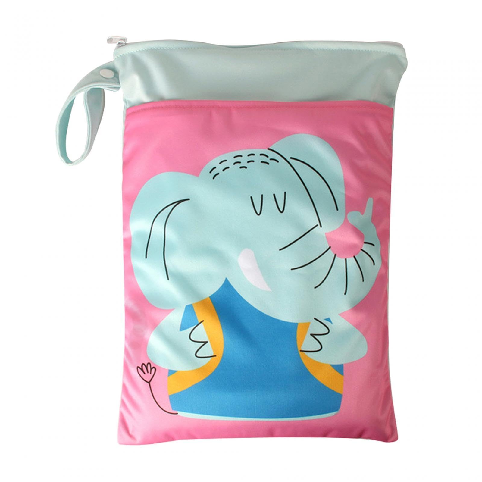 HEAVENGLOW Diaper Pouch Portable Reusable Waterproof Infant Diaper Bag Diaper Organizer Elphant|Diaper Bags-picture-11