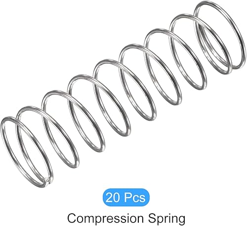 Miniatura 11 de METALLIXITY Resortes de compresión (0.020 x 0.118 in de diámetro exterior, 0.787 in de longitud libre) 20 unidades, resorte de extensión de acero