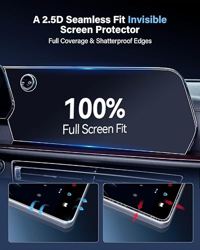 Vista 35 de 1 protector de pantalla de cristal templado brillante de 13.4 pulgadas para Silverado & Sierra 2500HD 3500HD 2022~2026 (sin botones en la pantalla)