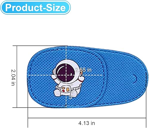 Miniatura 2 de 6 parches oculares para niños y niños, parche azul para ojos izquierdo para gafas, parches oculares para niños con ojo perezoso, para ambliopía por