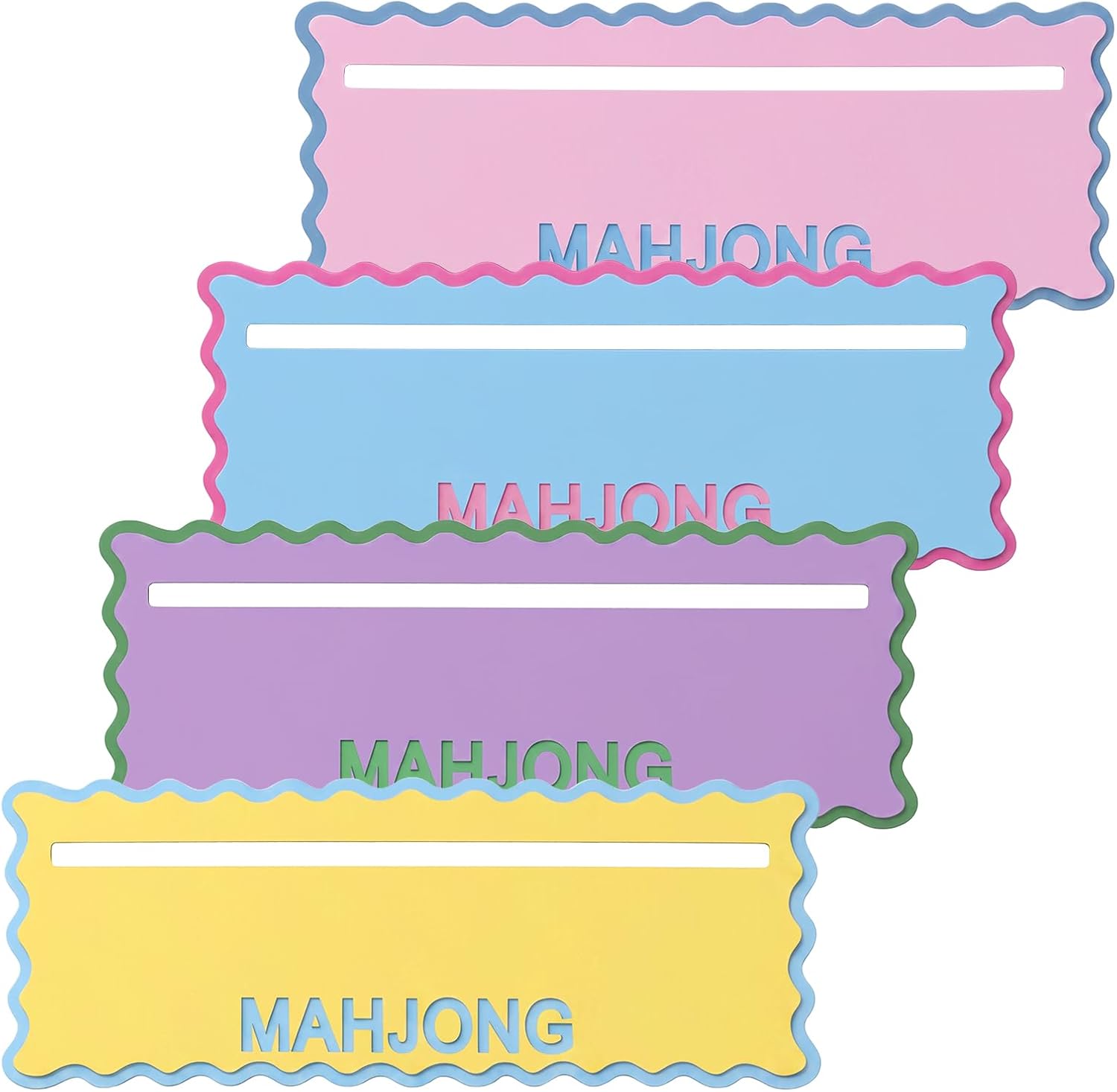 4pcs Mahjong Line Finder 2026 Acrylic Mahjong Card Line Reader