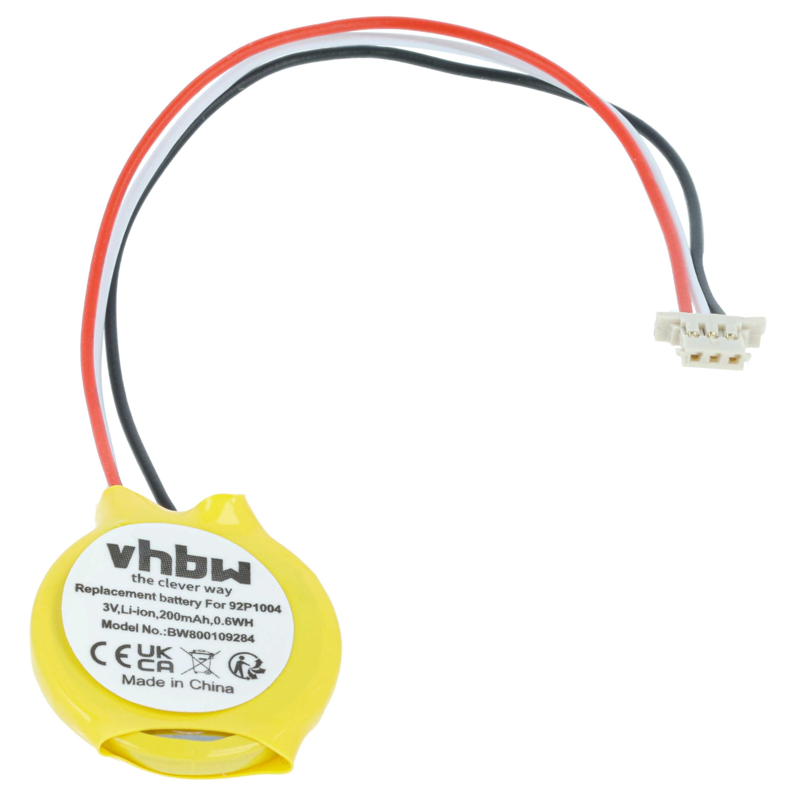 vhbw Bateria BIOS kompatybilna z Lenovo ThinkPad X60s, X41 Tablet 1867, X41 Tablet 1869, X60 Computer Notebook (200 mAh, 3 V, Li-Ion)
