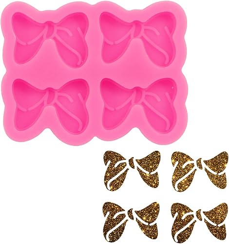 Miniatura 5 de Lindo molde de resina de silicona con nudo, mini molde para pajarita, molde de chocolate para decoración de pasteles de postres y postres