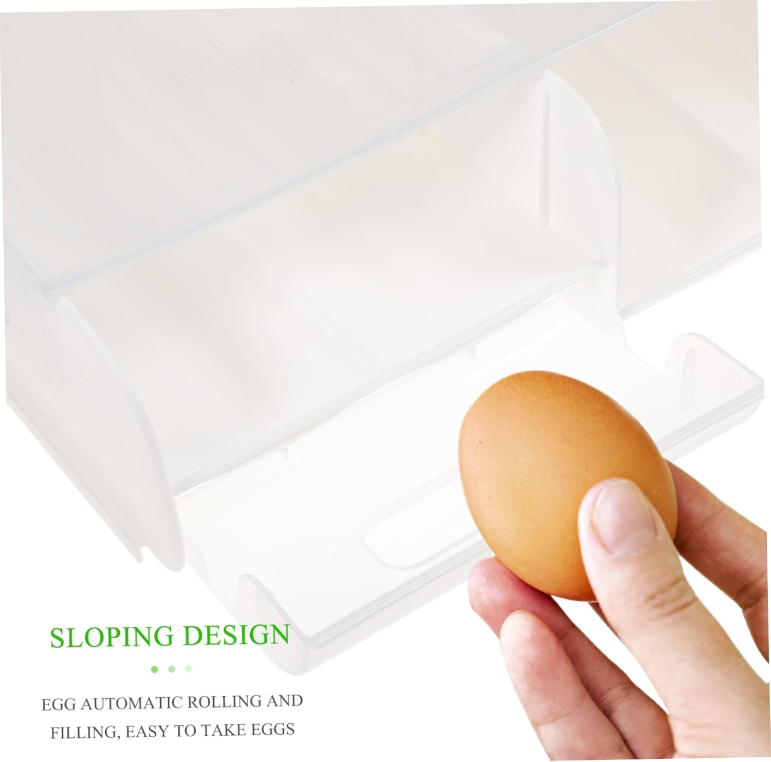 Slope Designed Egg Tray Fridge Organizer Egg Case Thickened Wear-resistant