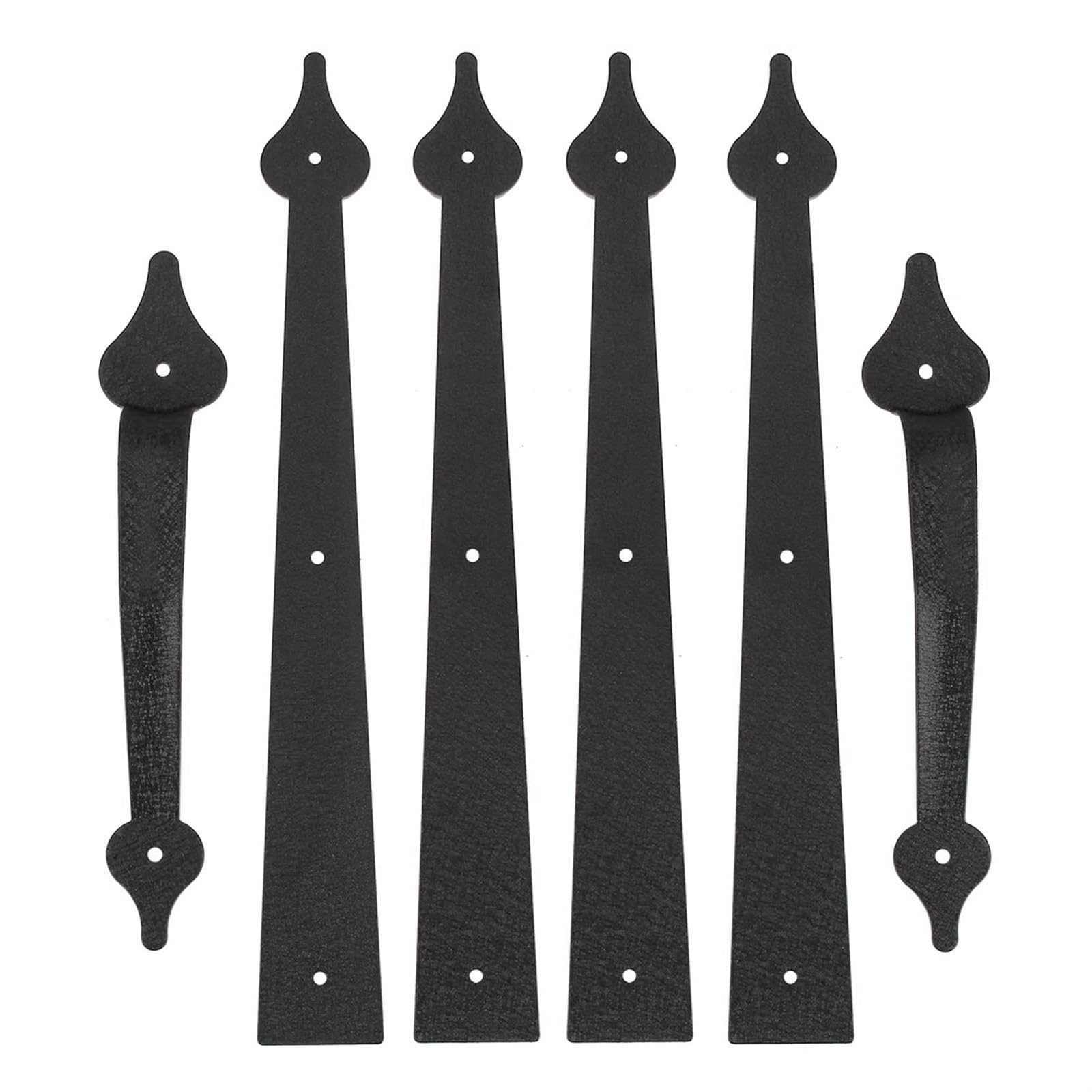 6 Manijas Decorativas For Bisagras De Puerta De Garaje, Kit De Herrajes De Acero For Puertas De Metal, Puertas De Madera Y Otros Herrajes.