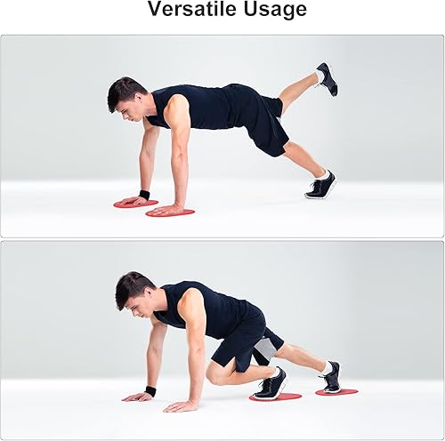 Miniatura 5 de uxcell Deslizadores de núcleo de ejercicio, discos deslizantes de doble cara para uso en alfombra o suelo para entrenamiento de cuerpo completo