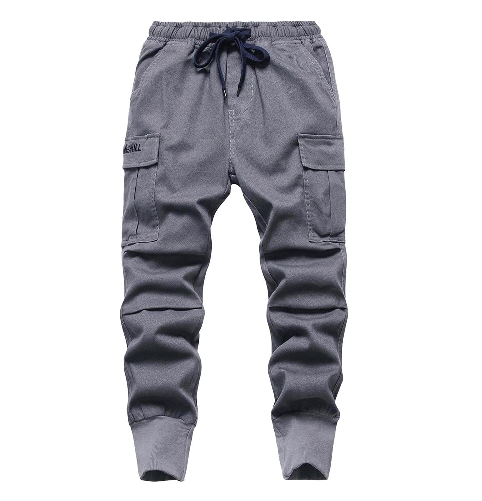 TLAENSON Boys Joggers Cargo Pants for Kids Drawstring Elastic Waist Cotton Twill Jogging School Pant