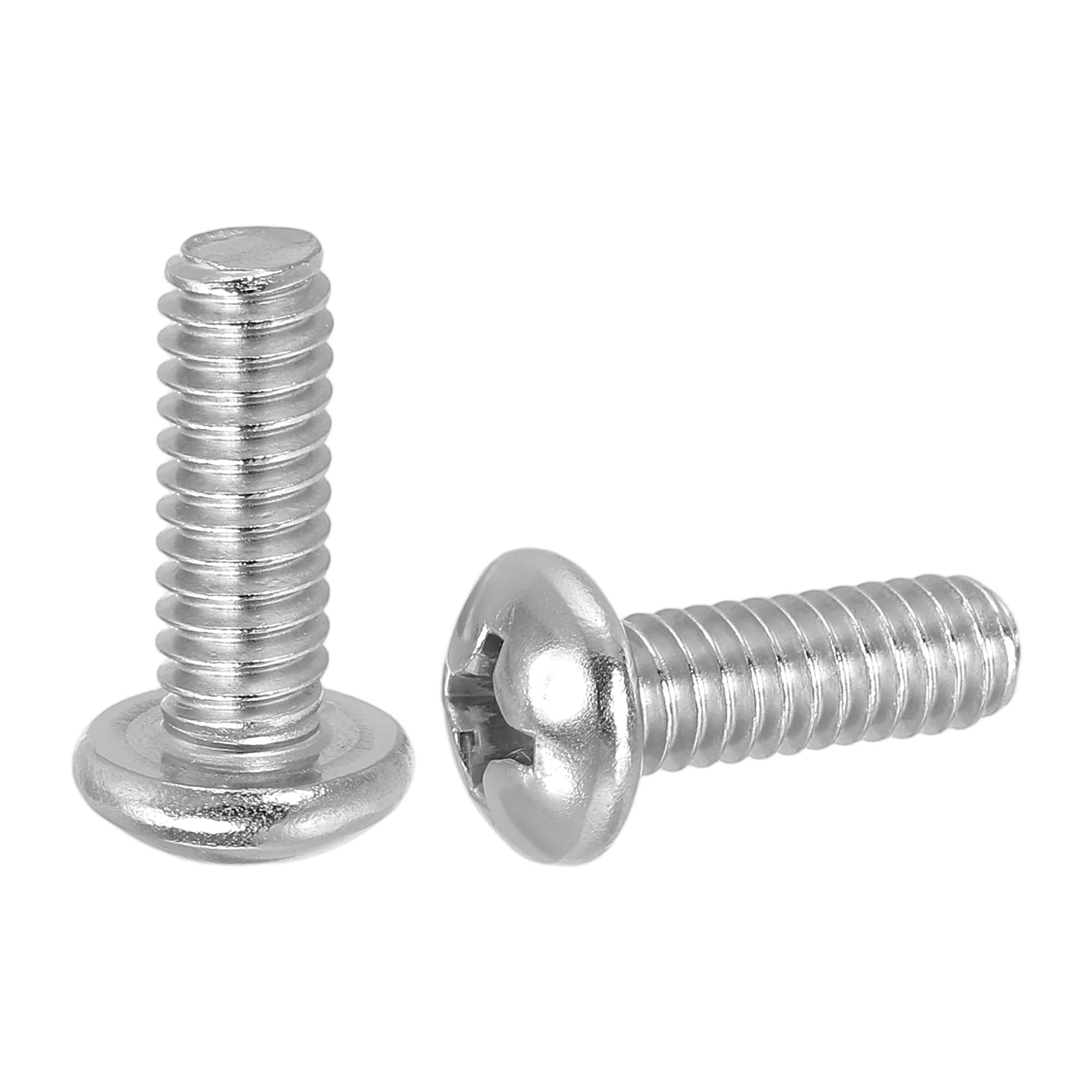PATIKIL 1/4-20 x 3/4" Pan Head Machine Screws, 25 Pcs 304 Stainless Steel Round Head Screws for Cabinet Drawer Knob Pull Handle, Phillips Drive, Fully Threaded, Bright Finish