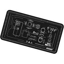 Heavy Duty Silicone Work Pad for Mobile Device Repair Surfaces Large Working Area 370x195mm Lightweight Tool Accessories High Temperatures Silicone Work Pad