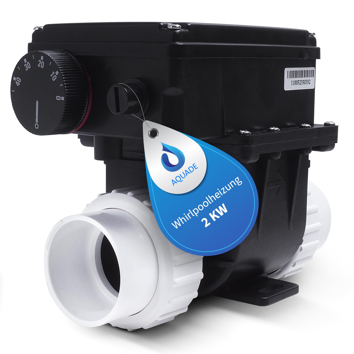 AQUADE Calentador de agua eléctrico para bañera de hidromasaje, termostato de 2 kW