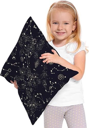 Miniatura 2 de Funda de almohada con diseño de constelación de galaxia espacial, negro, azul, cielo, zodiaco, estrella, galaxia, cosmos, funda de cojín cuadrada