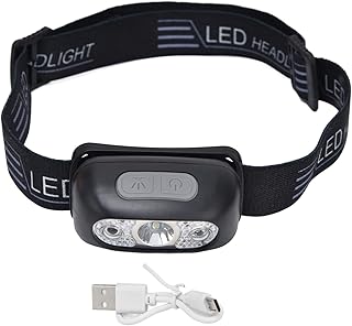 LED Headlight, Induction Headlights Running Headlights Mini Headlights USB Charging for Outdoor Running Hiking Adventure Fishing