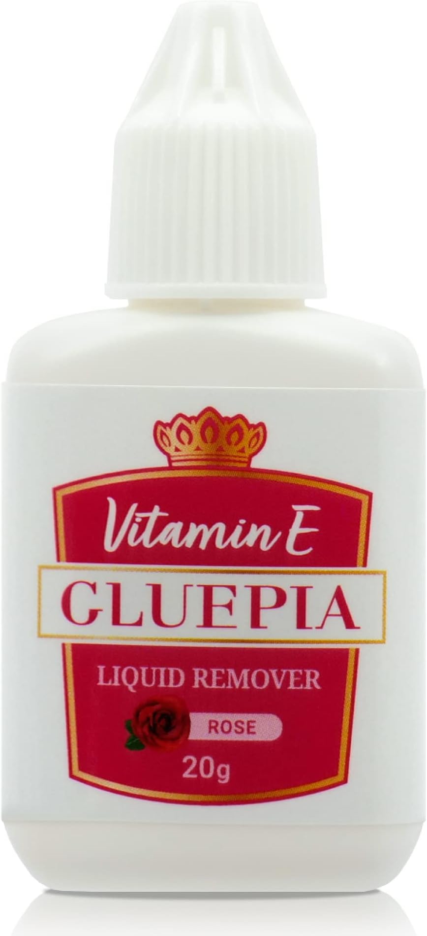Eyelash Extension Remover GLUEPIA Vitamin E Liquid Remover / 4 Scents/Quickly Dissolves Eyelash Extension glue/Professional Use Only (Rose Scent, 20g)