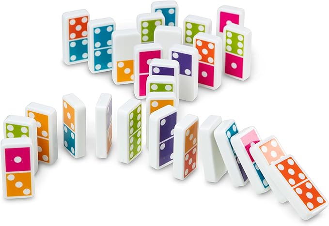 Melissa & Doug Dominoes Juego de Mesa 28 Fichas Caja Madera miniatura 6