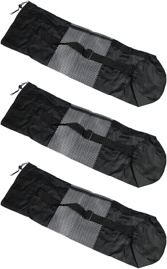Yoga Mat Storage Bags Thick Mesh Carriers for Outdoor Use Convenient Draw Closure Stylish Design for of
