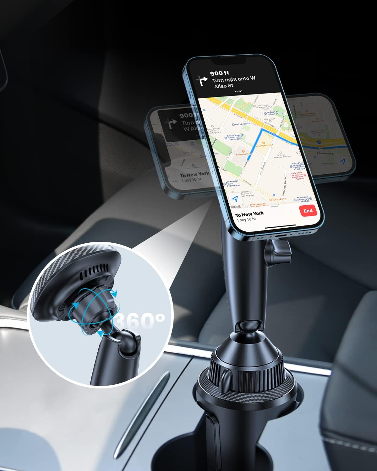EXELIQ Handyhalterung Auto mit MagSafe für Getränkehalter