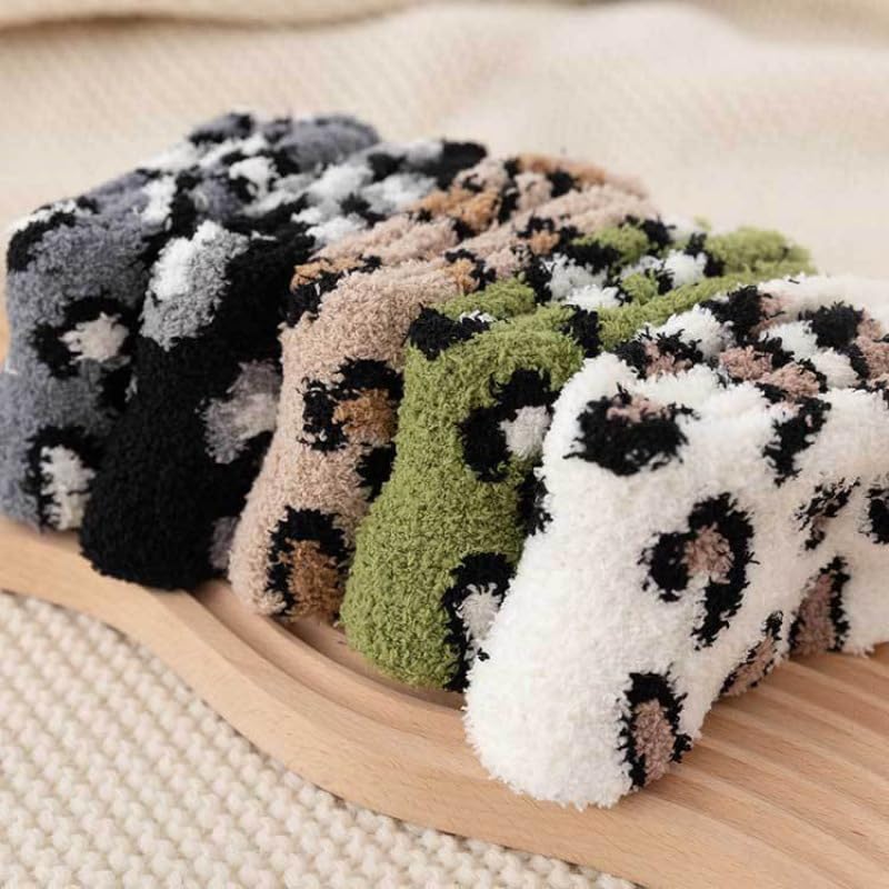 Image of Ginmewrae Fuzzy Socks for Women Cozy Soft Fluffy Slipper Socks Home Sleeping Warm Socks Stocking Stuffer Gift for Women
