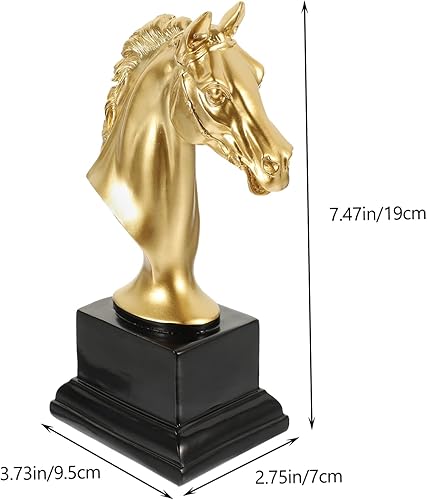 Miniatura 2 de Premio de trofeo de caballos, adorno de resina de trofeo de caballo para mesa de centro del hogar, oficina, estantería, escritorio, sala de estar,