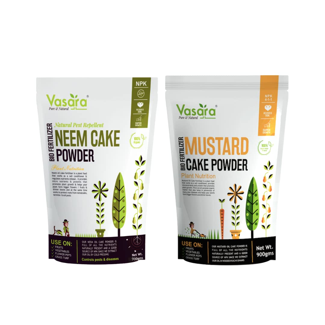 VASARA Neem Oil Cake Powder and Mustard Cake Powder for Plants used as Organic Fertilizer & Pest Repellent .Ideal for Home & Terrace Garden. (2KG Resealable Pack) (B0BBV93K3L) Amazon Price History, Amazon Price Tracker