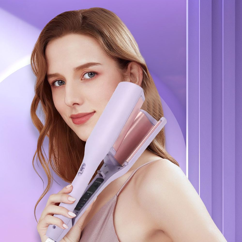 32 mm Large Wave Curling Iron, V-shaped Curling Iron for Beach
