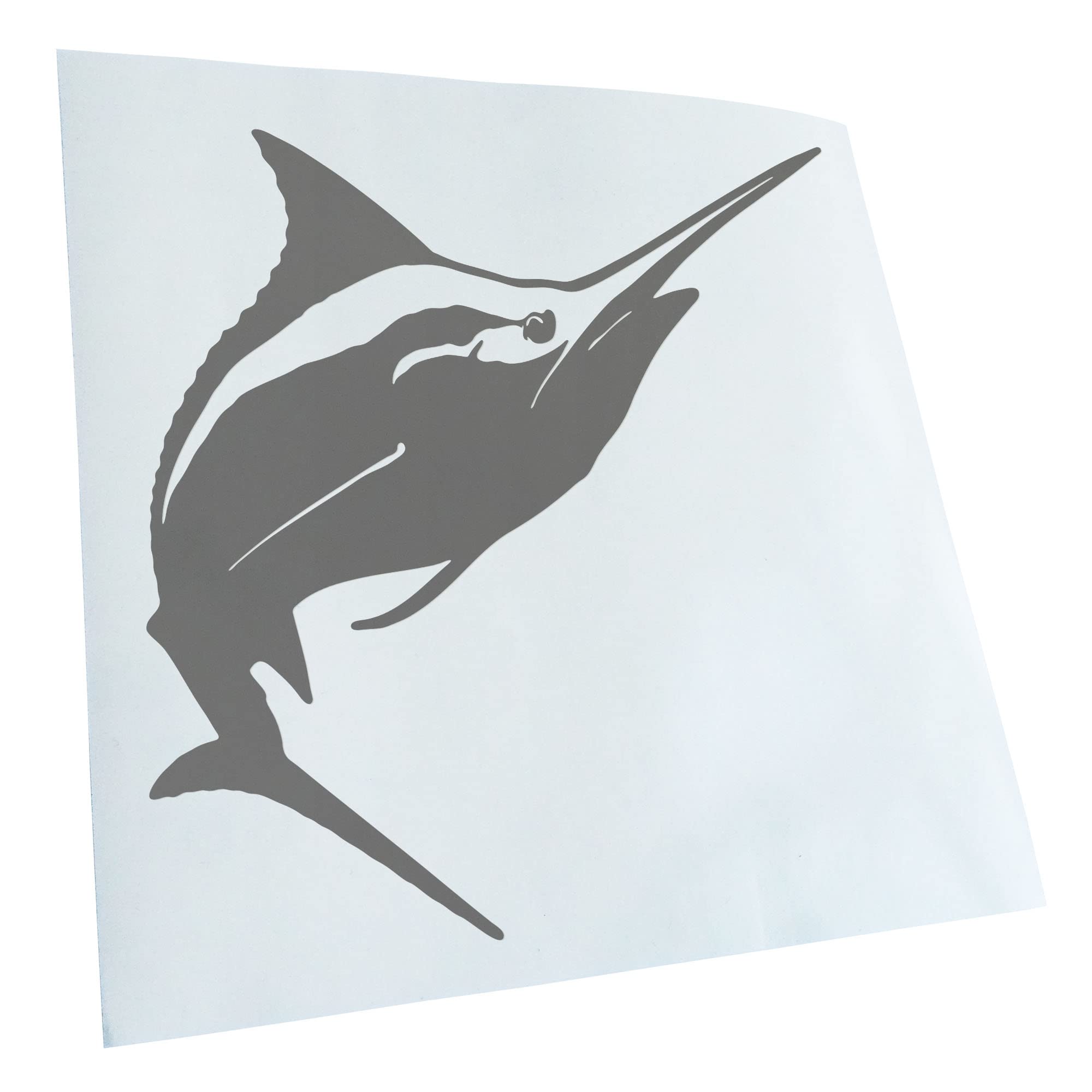 Kiwistar - Car Sticker - Grey - 60 x 60 cm Swordfish - Rear Window Car Sticker Weatherproof for Car Truck Moped Truck - Sticker Exterior Self-Adhesive Tuning Accessories for Window Vehicle