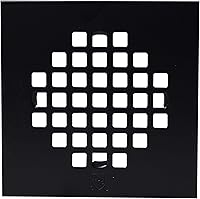 Vista 7 de Westbrass D206PS-62 Cubierta de drenaje de ducha de rejilla cuadrada de 4-1/4 pulgadas con tubo de drenaje de PVC SCH 40 de 2 pulgadas, negro mate