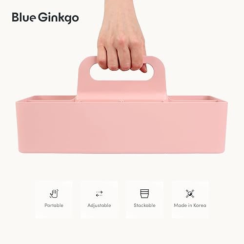Vista 5 de BLUE GINKGO - Organizador apilable para baño, oficina, manualidades o suministros escolares, transportador portátil hecho en Corea