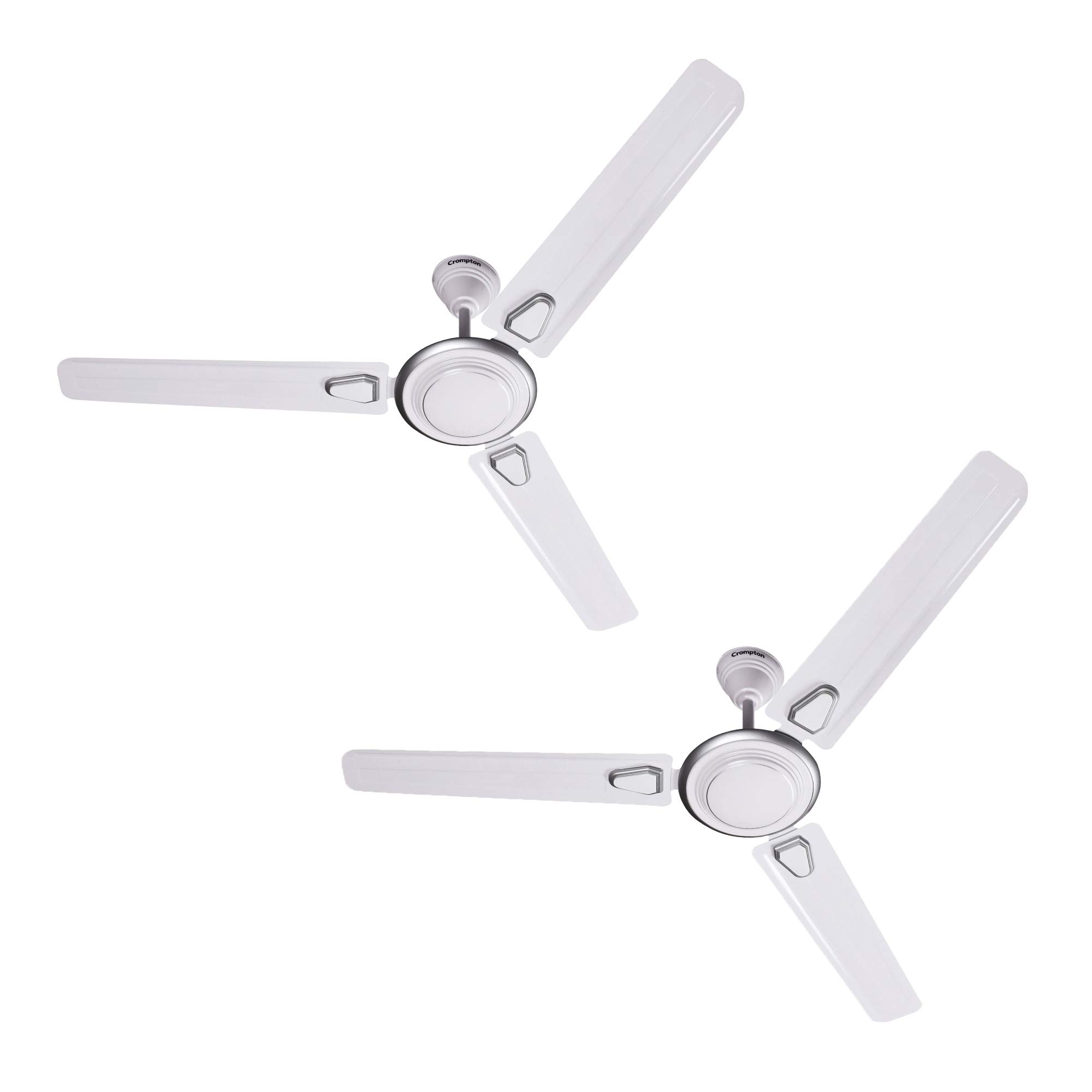 Crompton Super Briz Deco High Speed Decorative Ceiling Fan - 1200 mm (Silver White), Pack of 2