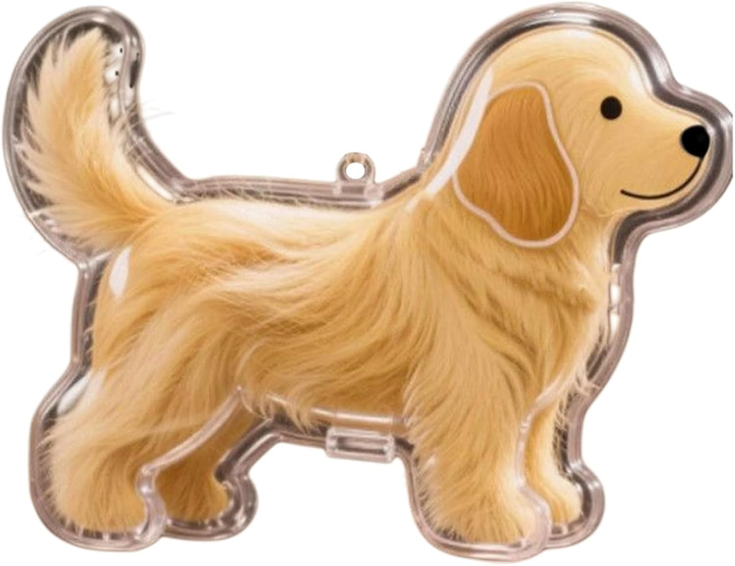 EHOTER Dog Hair Collector Keychain Charm Memorial Storage Box Pet Fur Dog Hair Keepsake Memory Capsule Key Chain Ornament Transparent Keepsake Keychain (A)