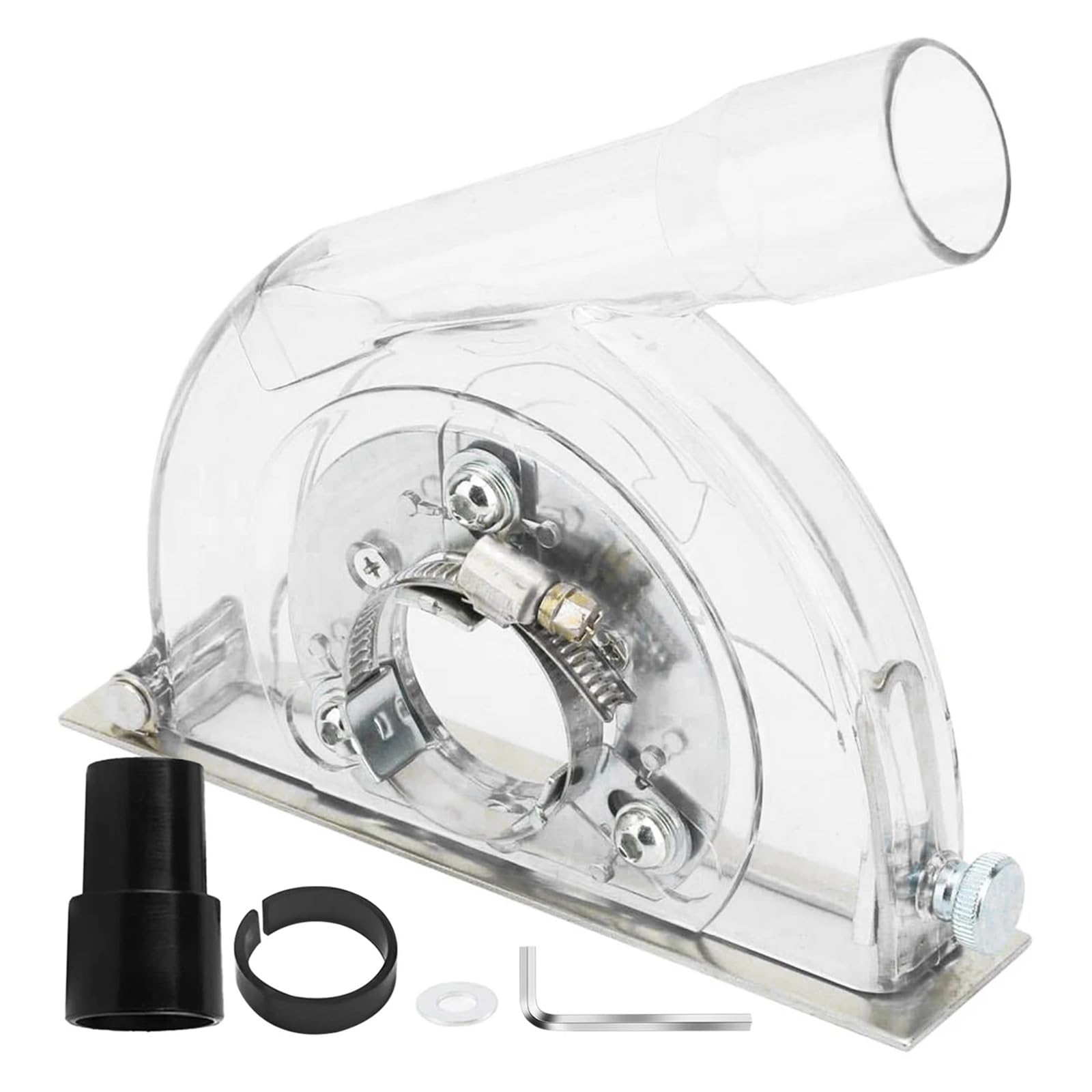 Zklgs B Grinder Dust Shroud, Dust Extractor Cutting Guard, 4" 5" Professional Angle Grinder Guard With Attachments Transparent Grinding Cover Cutting