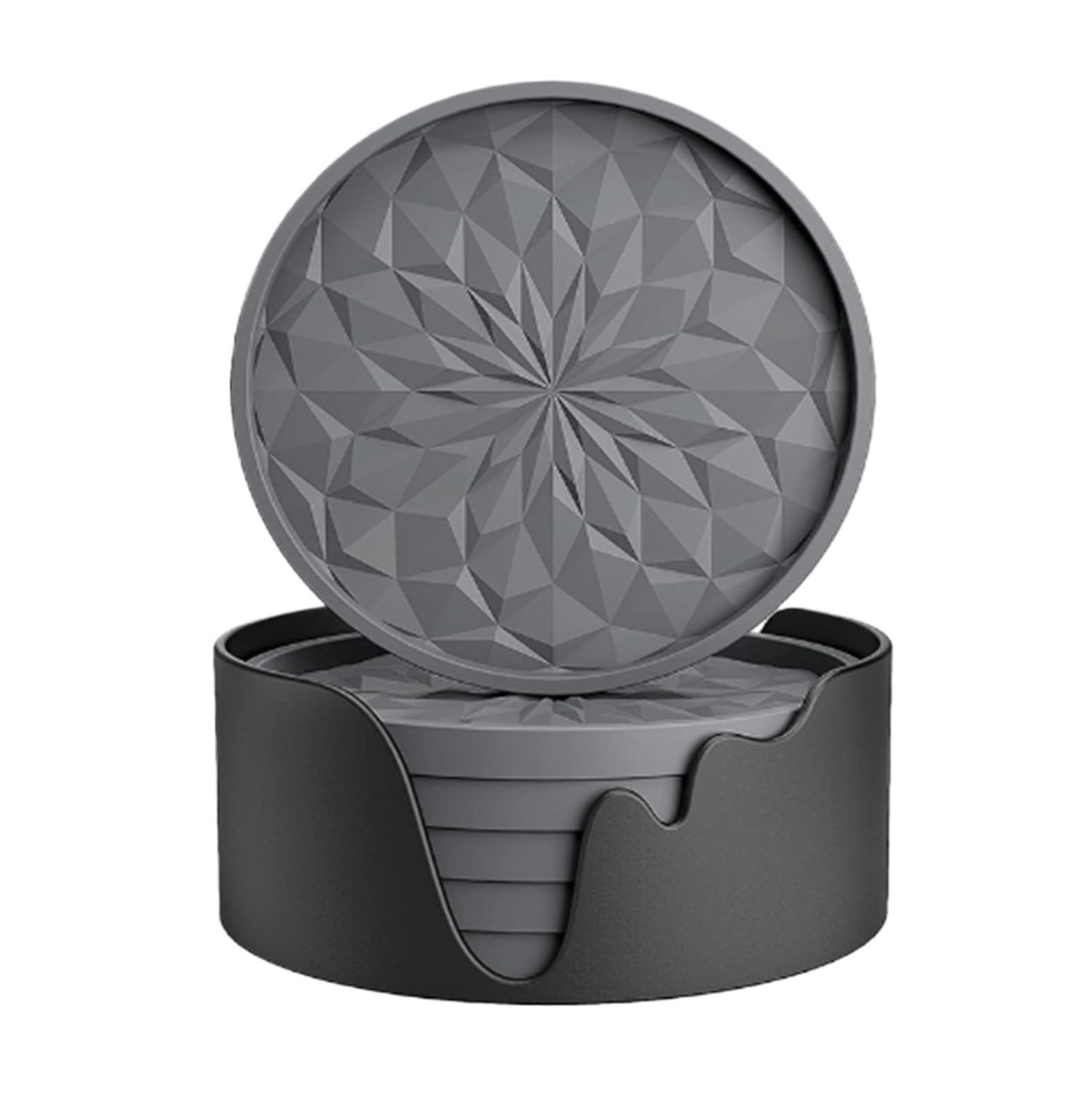 Sous-verres en silicone gris set de 6 tapis de bar et tasses