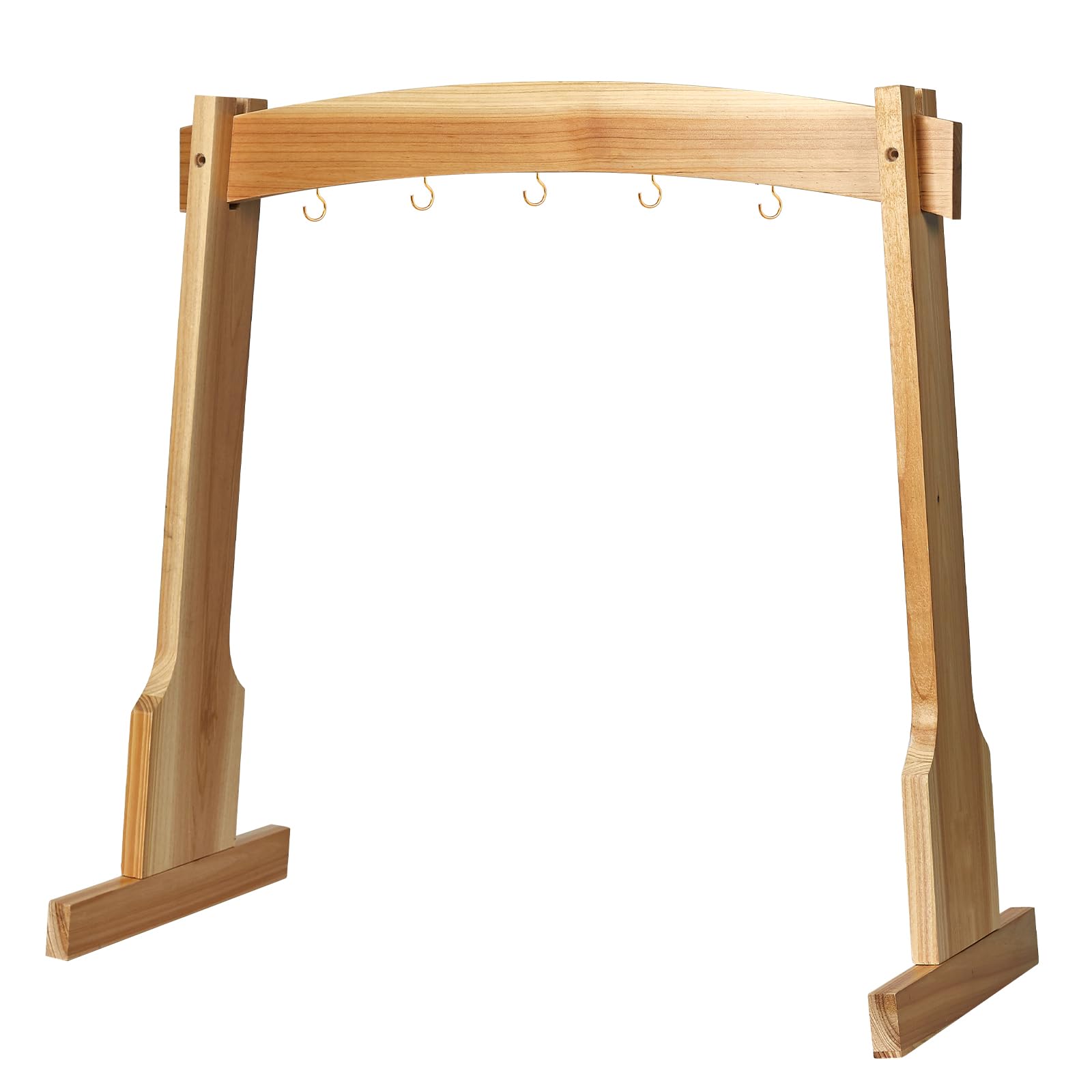 Chime Stand for 5 Chimes, 14" Gong Target Stands, Wind Chimes Wood Stand, Light & Portable Multipurpose Stand, Easy Assembly for Sound Healing, Meditation, Yoga