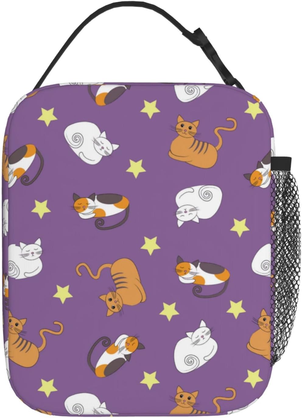 Cute Cats Insulated Lunch Box for Women Man Kids Portable Lunch Bag Reusable Tote for Office Work Travel Picnic Camping Beach - Image 2