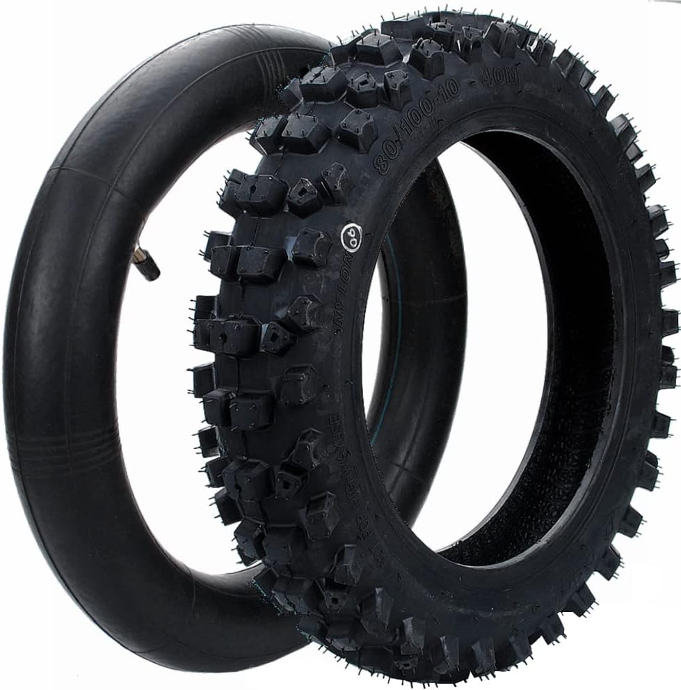 Mini Motorcycle tires 80/100-10 (3.00-10) Inch Long Teeth 50-125CC Small Dirt Pit Bike Rubber Inner Tube + Tire BBR SSR CRF