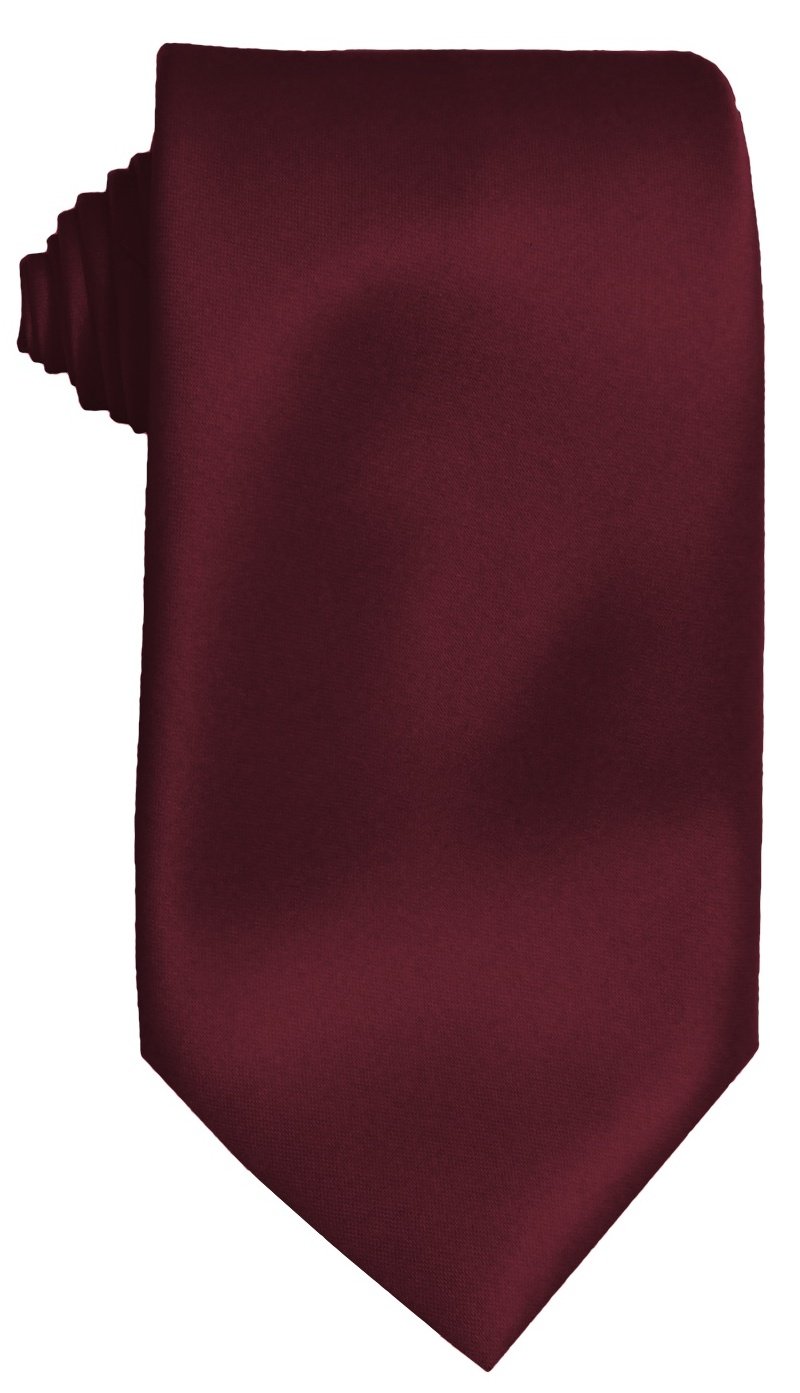 Great British Tie Club Boys Burgundy Kids Younger Satin Neck Ties (Age 4-10 Years) (Burgundy)