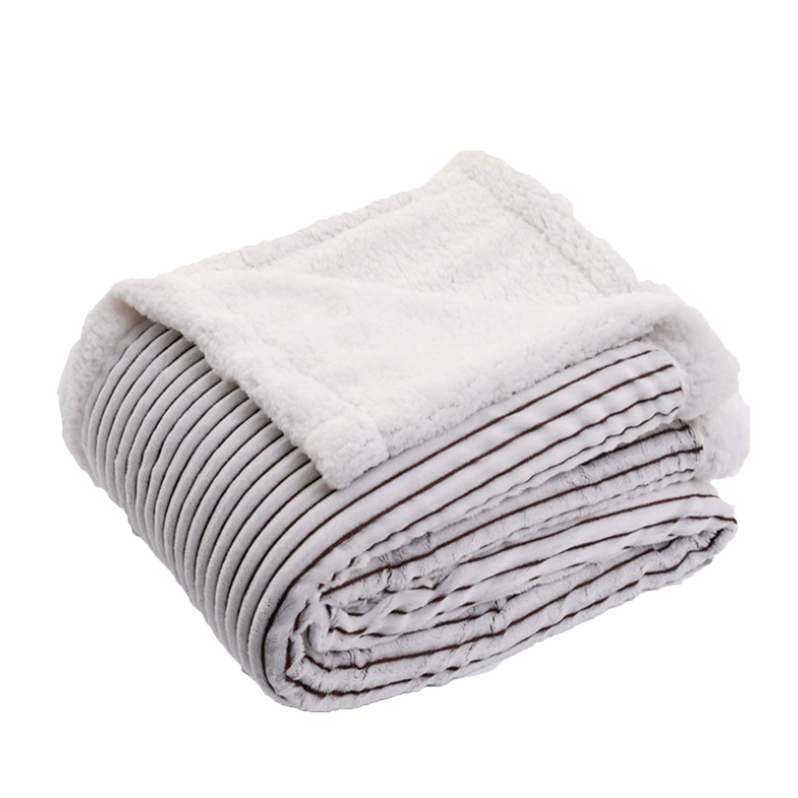 Manta para sofá Sherpa, manta de forro polar súper suave, cálida y esponjosa, reversible, para cama y sofá (150 x 120 cm) 001-150 x 120 cm