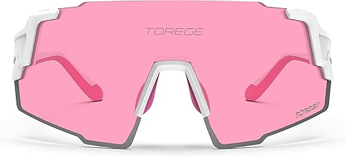 TOREGE Gafas de sol deportivas polarizadas con 3 lentes intercambiables para hombres y mujeres, gafas de béisbol TR65