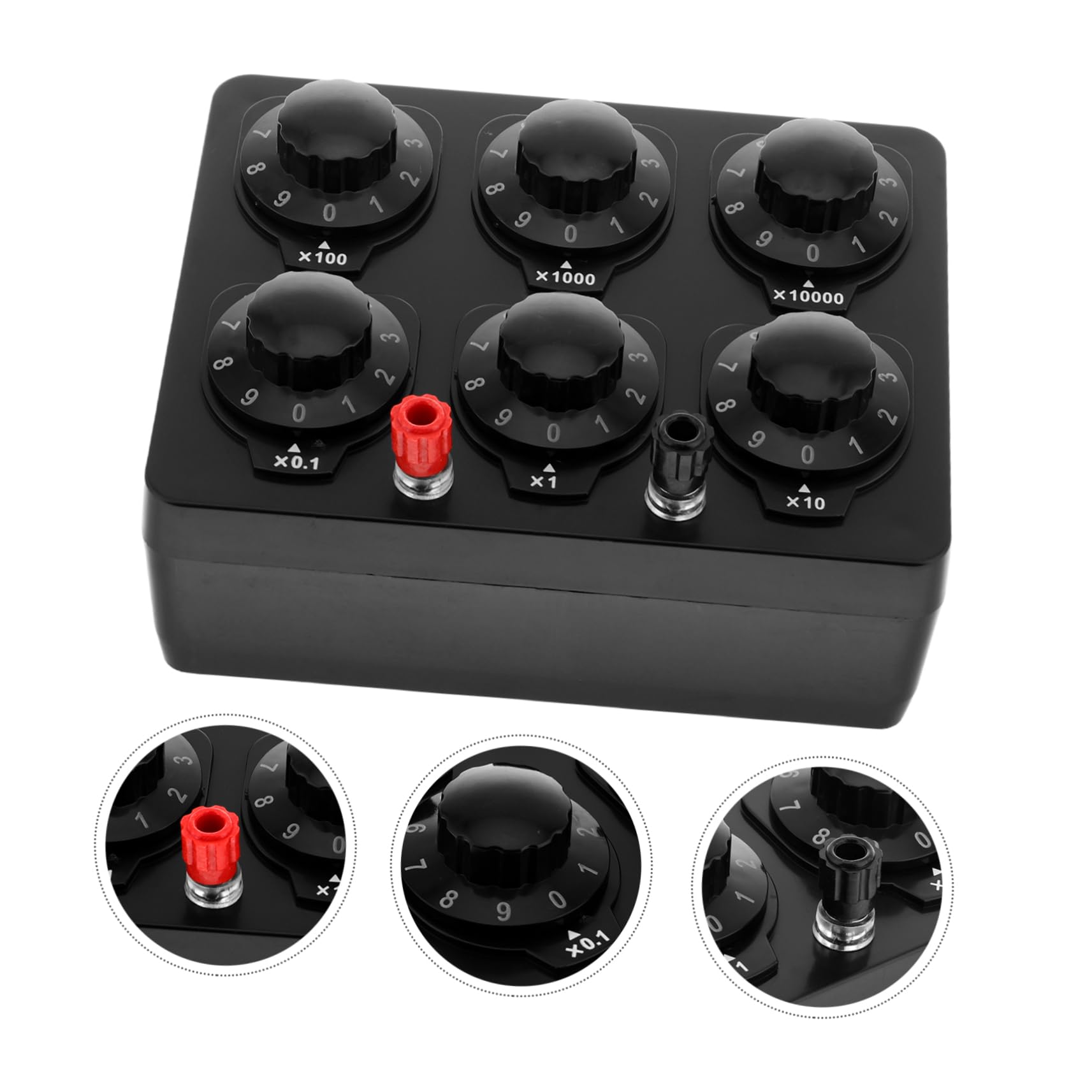 PRETYZOOM Caja De Resistencia Ajustable De Dígitos Ohmios Equipo De Laboratorio Para Experimentos De Física Eléctrica Herramienta De Laboratorio Para Estudiantes