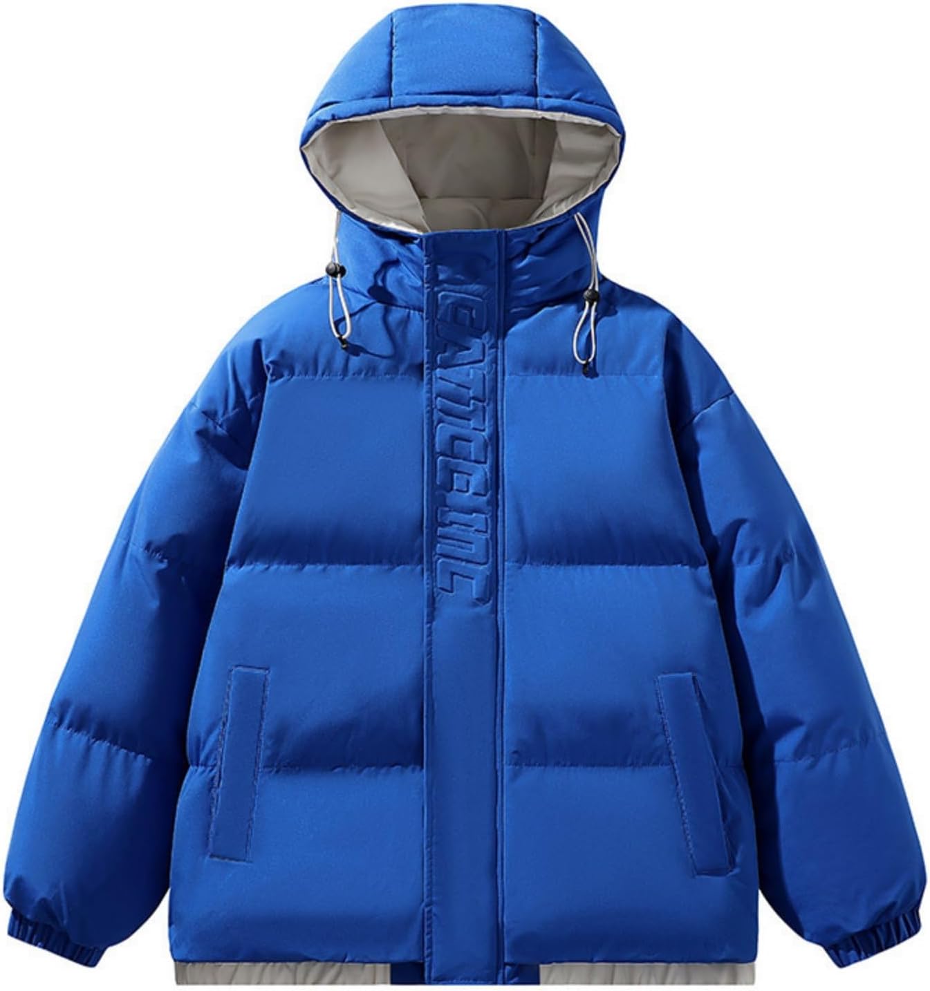 Men's Hooded Winter Puffer Jacket Fleece Warm Bubble Coat Outerwear Cold Weather, M-3XL